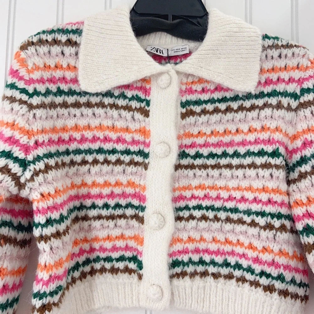 Zara strip knit cardigan - Picture 3 of 14